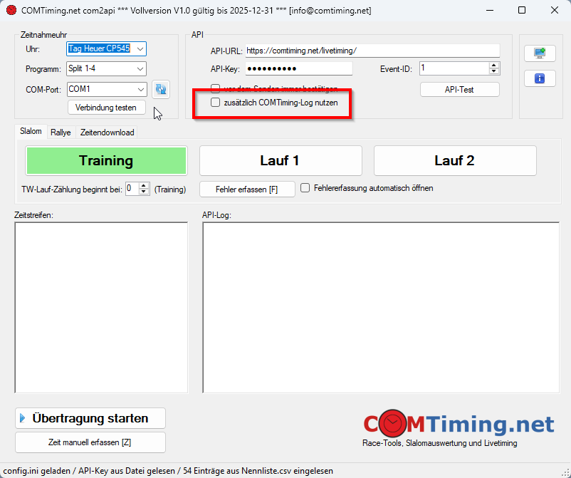 Timinglog