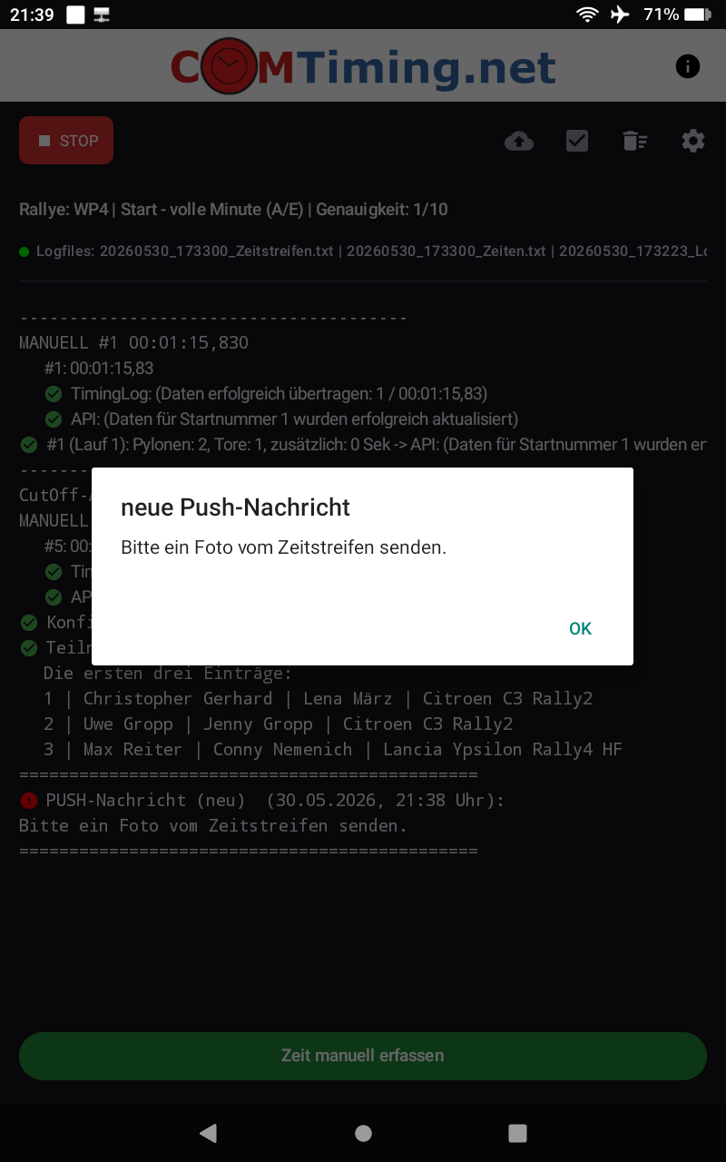 Push-Nachrichten-Empfang