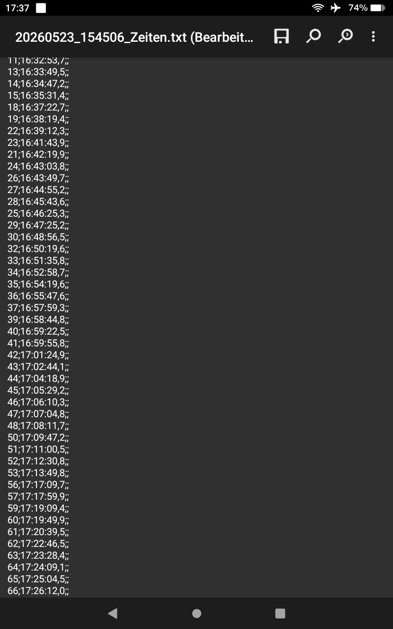 Log CSV